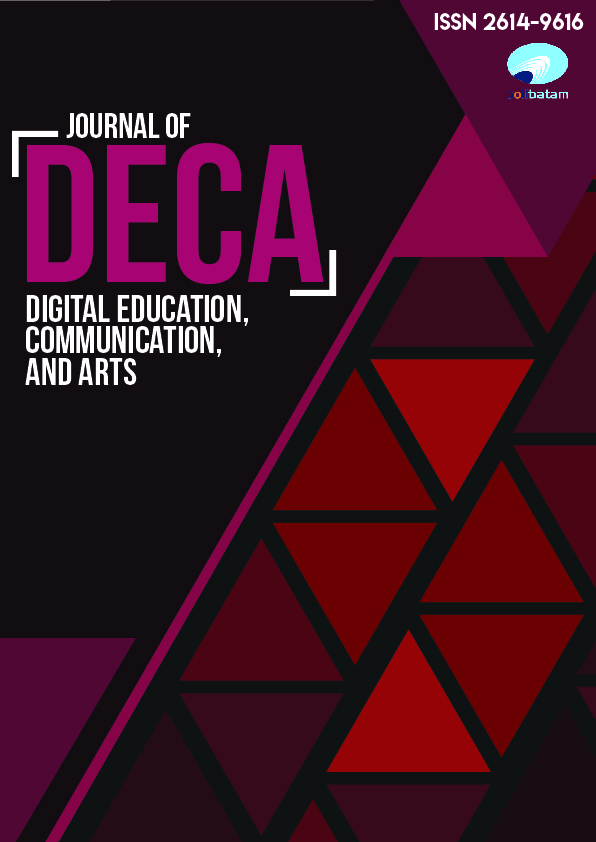 					View Vol. 7 No. 1 (2025): Journal of Digital Education, Communication, and Arts (DECA)
				